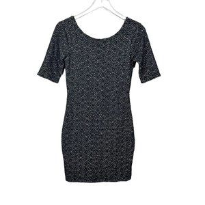 Free People | Black Lady Pucker Scoop Back Bodycon Dress